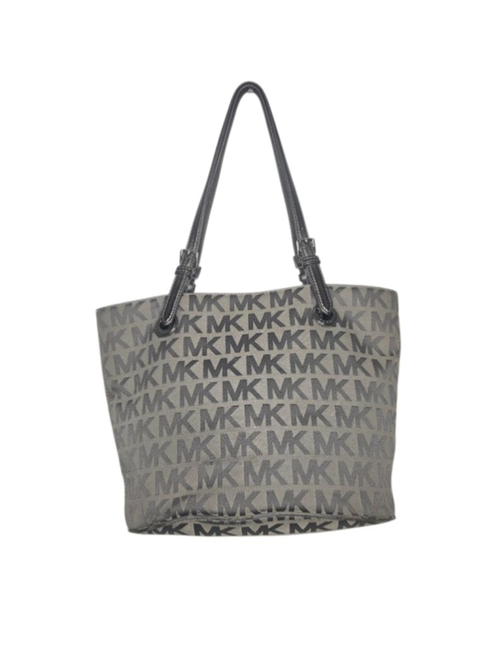 Michael Kors Jet Set Signature Monogram Tote Bag - Gray Canvas (Pre-Owned)